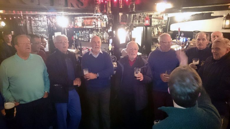 For many years the York Philharmonic Male Voice Choir have performed in the Snickleway after their rehearsals. And they sang at Frank and Di's silver wedding anniversary