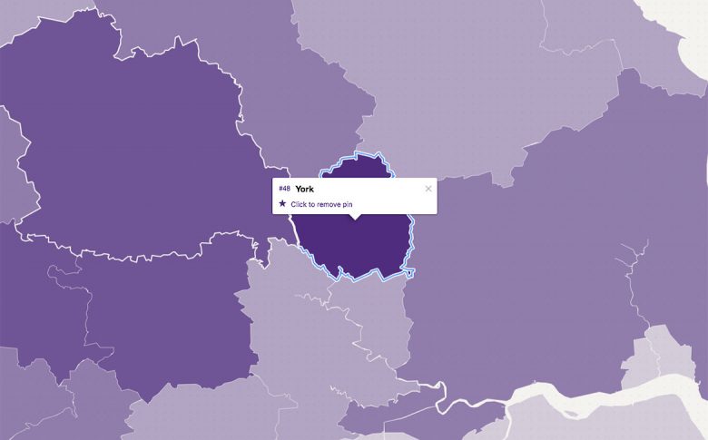 How York appears on the Grant Thornton Vibrant Economy map