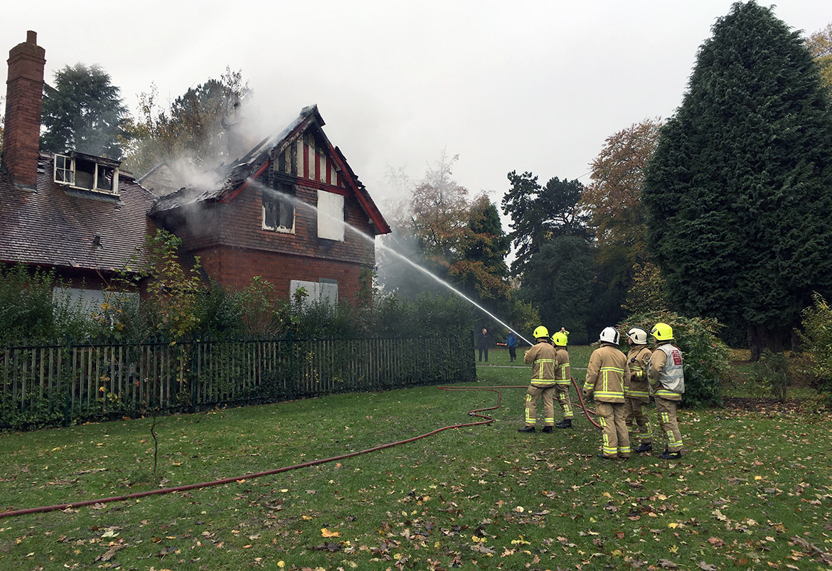 Video and 25 pix: Daylight reveals scale of damage to fire-ravaged park lodge