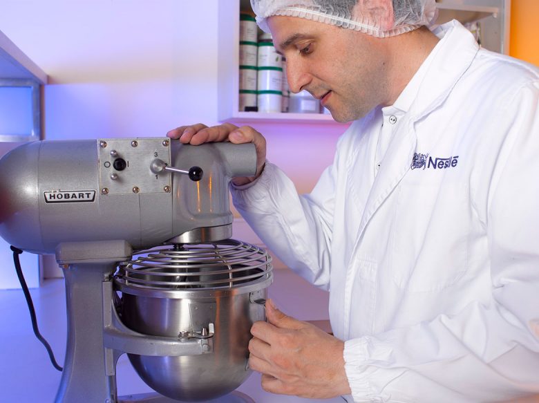Well done, that man! A Nestlé research scientist. Photograph: Nestlé / Francisco Arias