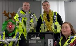 Police make a criminal record! Cops’ Christmas music video is arrestingly daft