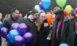 ‘Happy birthday Katie’ – hundreds release balloons on the day she would have been eight years old