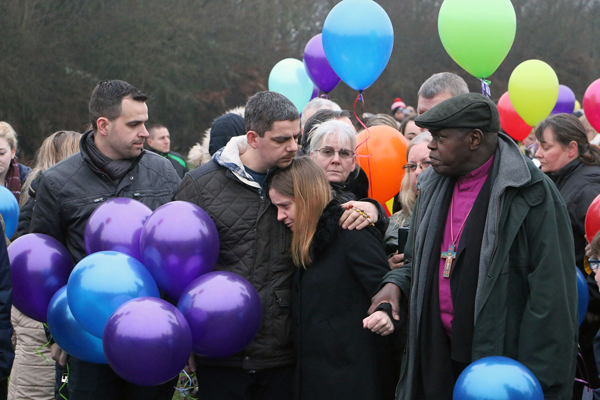 ‘Happy birthday Katie’ – hundreds release balloons on the day she would have been eight years old