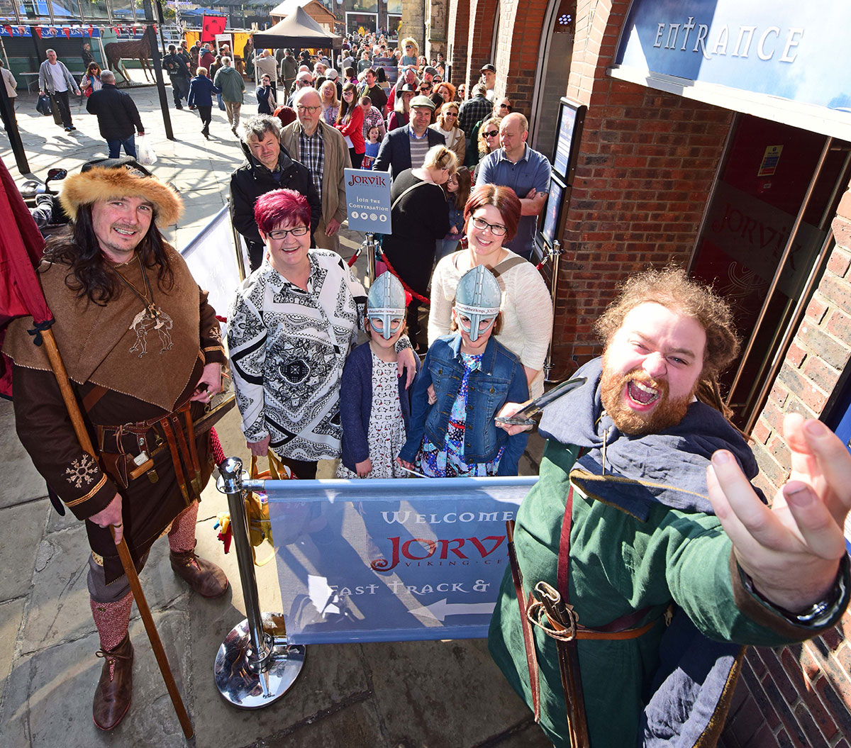 Queues Crowd Coppergate as Jorvik Viking Centre Finally Re-opens