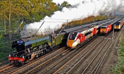 Video and 16 pix: The moment four trains made railway history near York