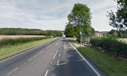 Two people die after being hit by a minibus while crossing the A64