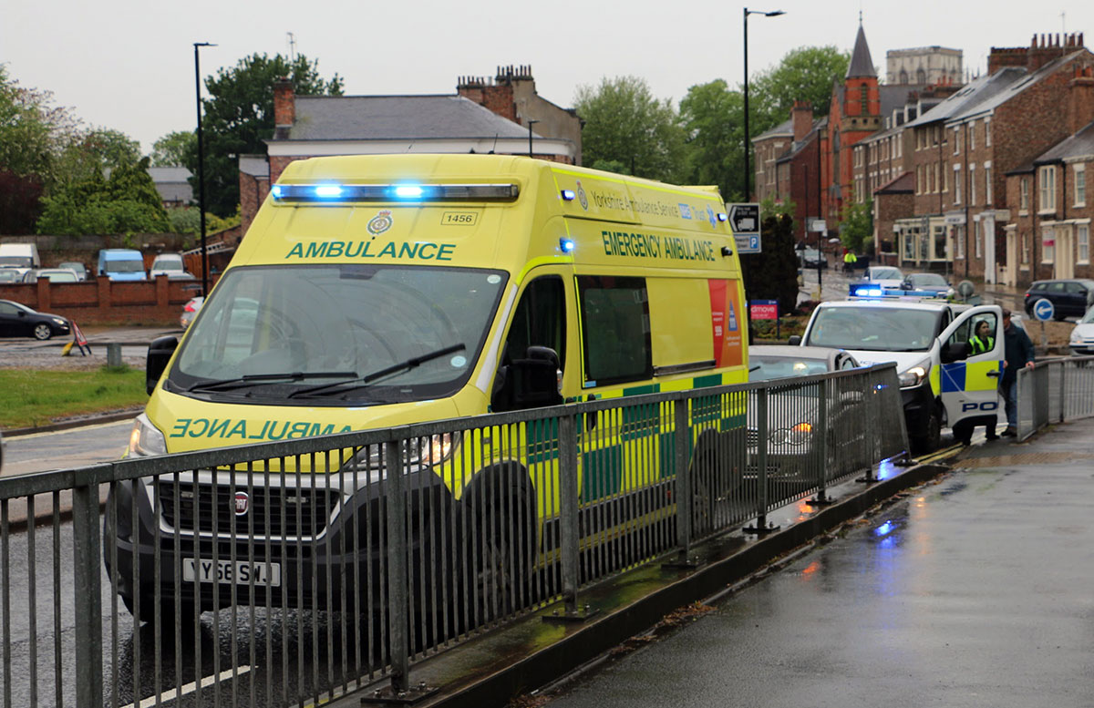 Woman freed by firefighters after two-car crash in York
