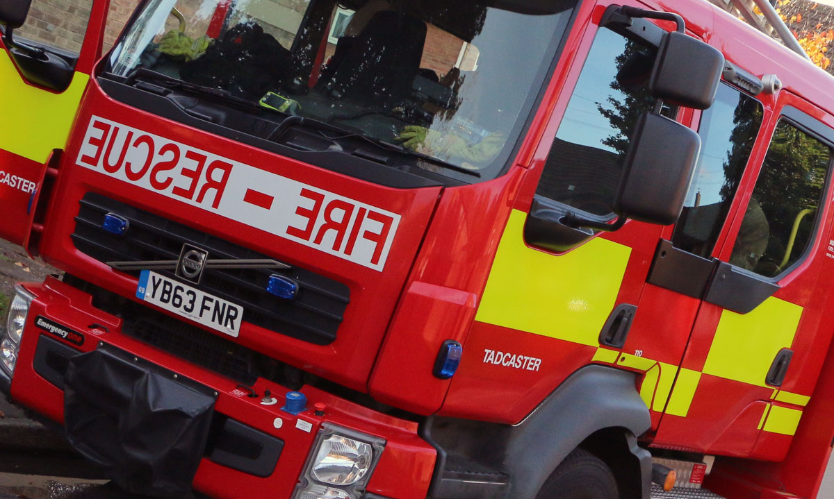 York garden catches fire in the middle of the night