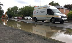 Video and pix: York main road closed by burst water main