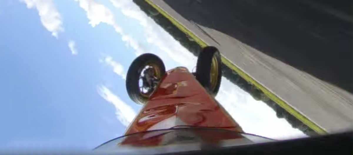 Watch: This is what it looks like to roll a car at 200mph near York…