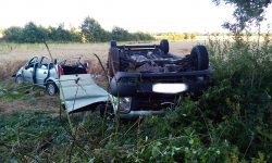 Police appeal after crash left two vehicles wrecked and one on its roof