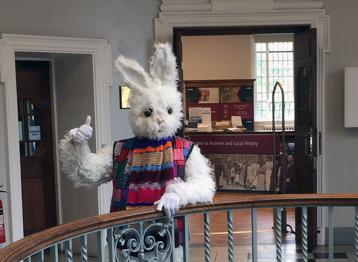 A giant white rabbit was wandering round York today. Here’s why