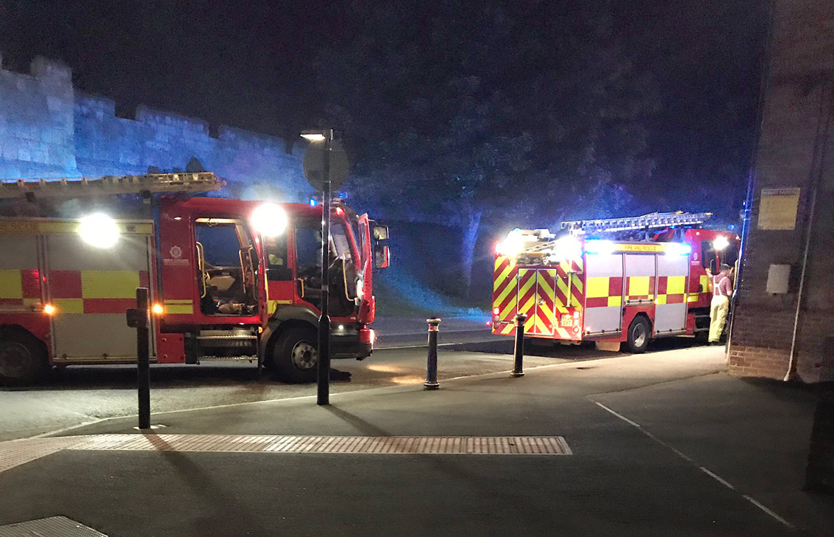 Man arrested on suspicion of arson after fire in York flats