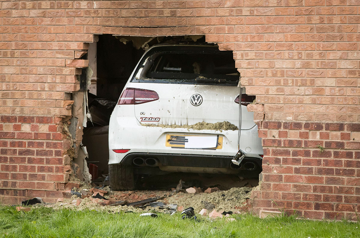 Video and pix: Car crashes into a house in York