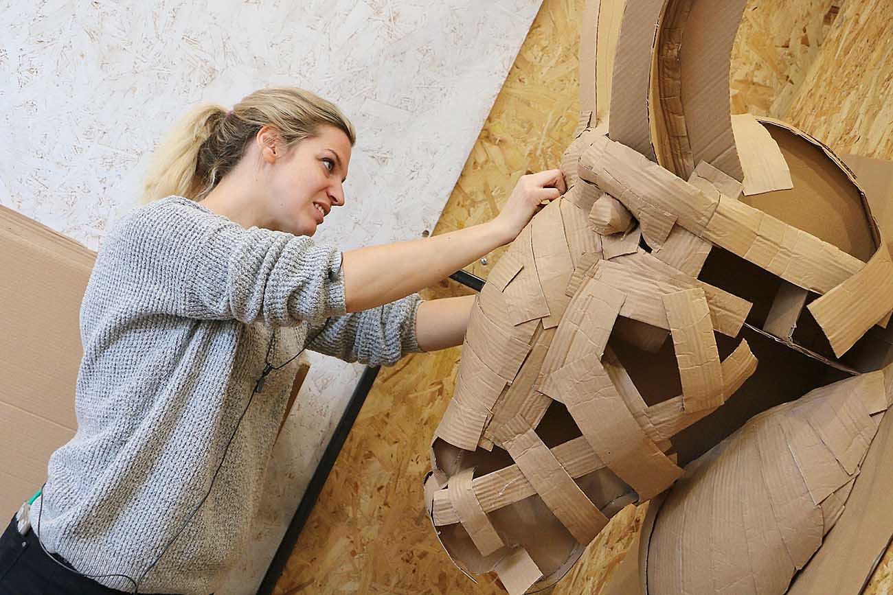 Rubbish transformed into epic art: Artist creates amazing animals out of cardboard