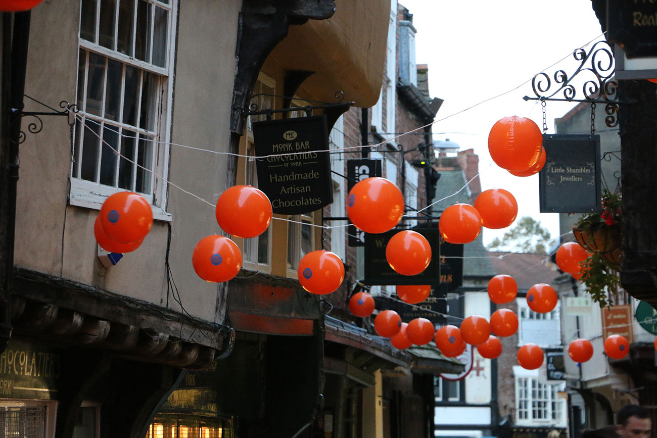 Giant chocolate oranges adorn Shambles in surprise tribute to Terry’s