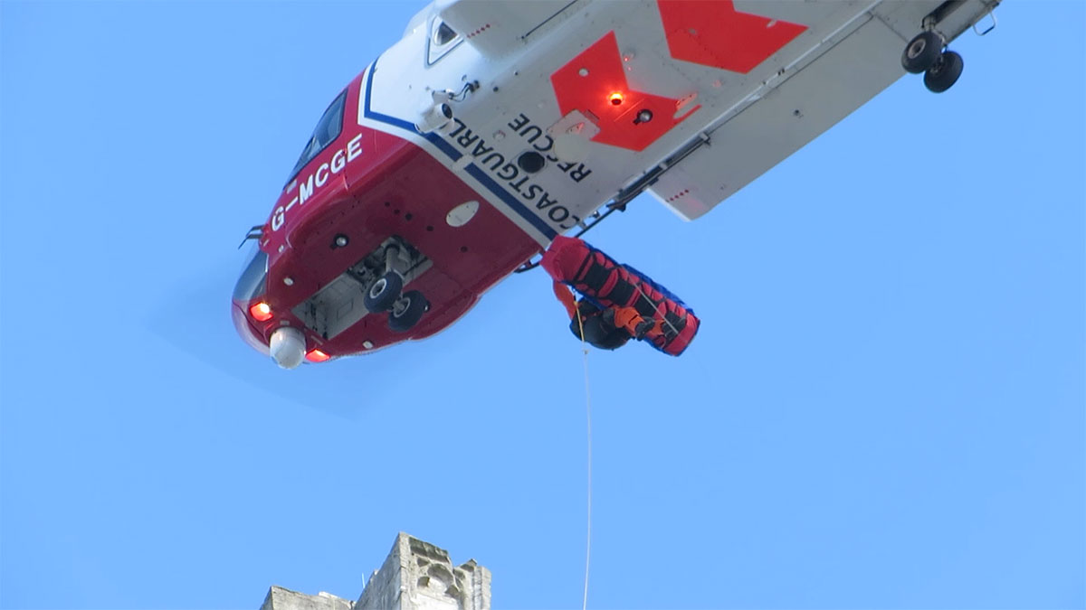Watch: Video shows dramatic helicopter rescue from York Minster