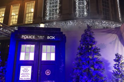 Video and pix: Look Who’s here! Tardis materialises outside the Mansion House