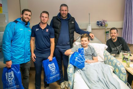 Video: York City players spread Christmas cheer on the children’s ward