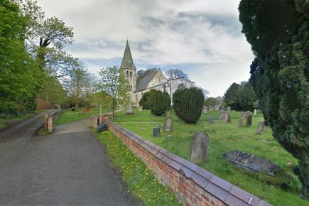 Man kicks dog and pushes its owner as he walks past York church