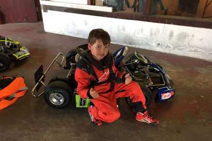 Could Joe, eight, be the next Lewis Hamilton? Watch young motorsport star burn up the track