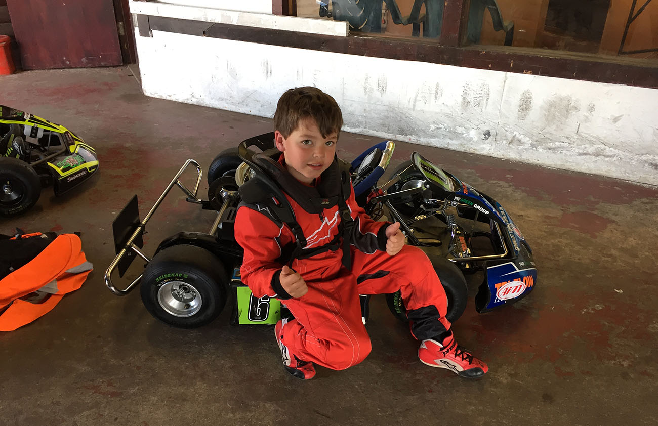 Could Joe, eight, be the next Lewis Hamilton? Watch young motorsport star burn up the track
