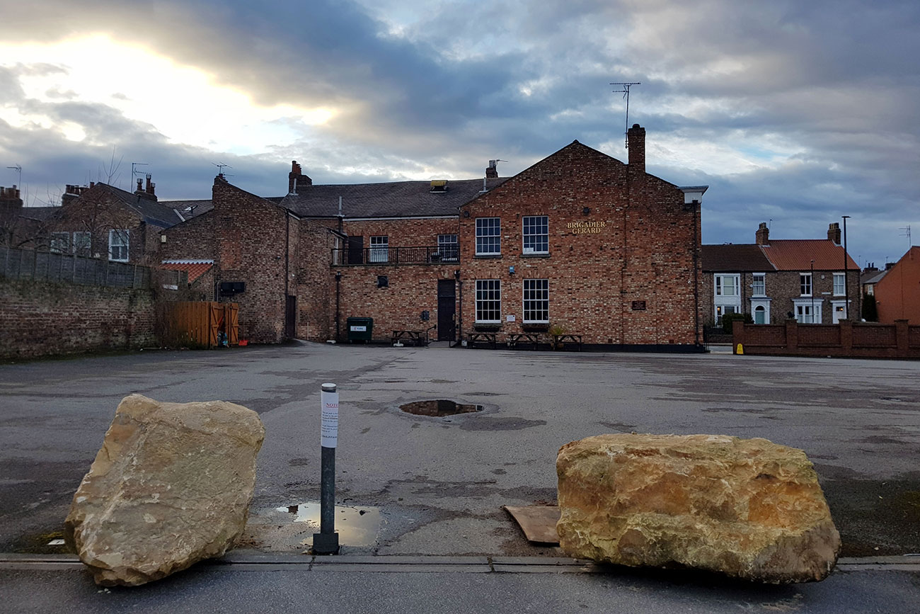 York pub shuts suddenly – and barricades car park with rocks – while another reopens