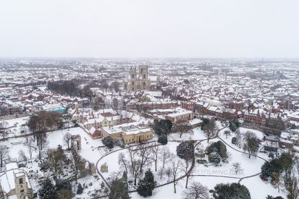 Stunning drone photographs reveal York as a magical winter wonderland