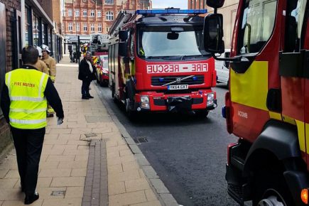 Six storey building evacuated after lift caught fire