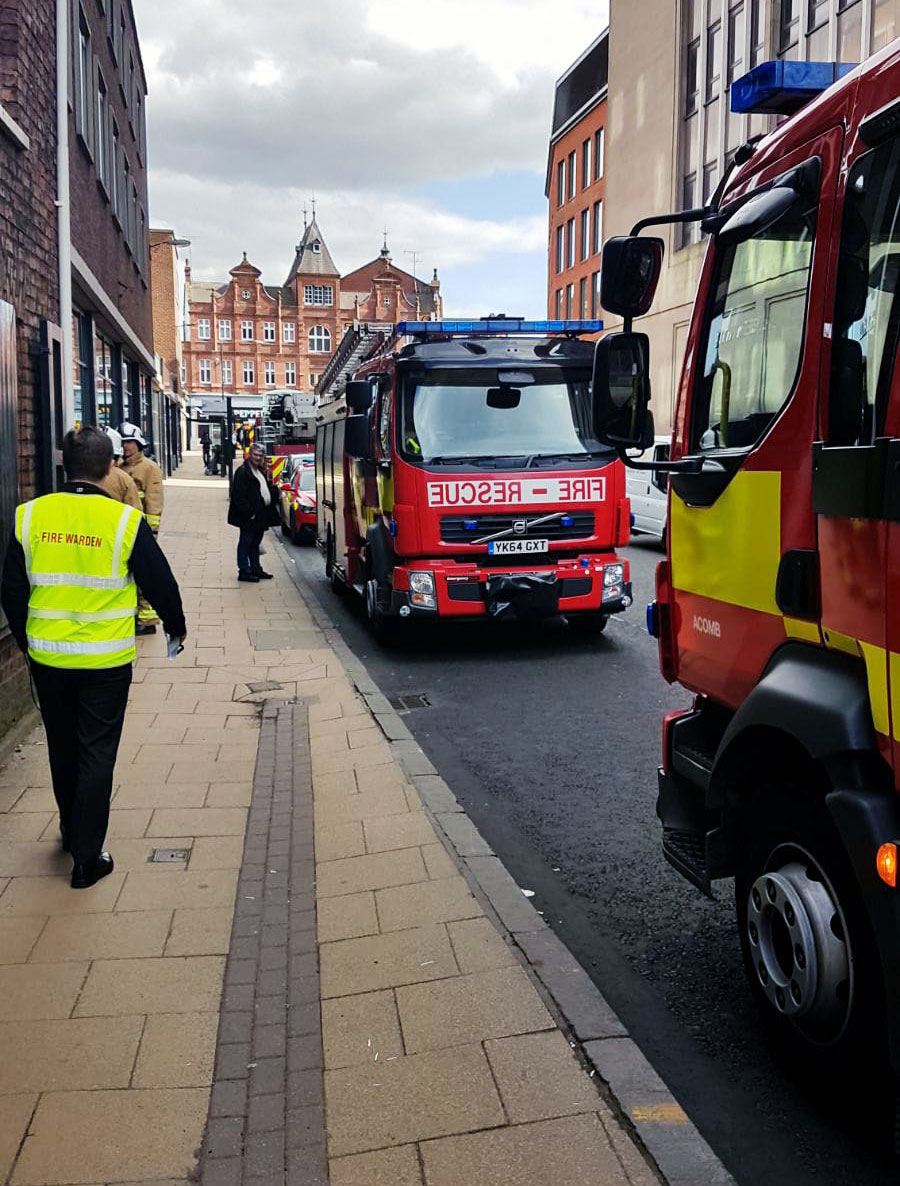 Six storey building evacuated after lift caught fire