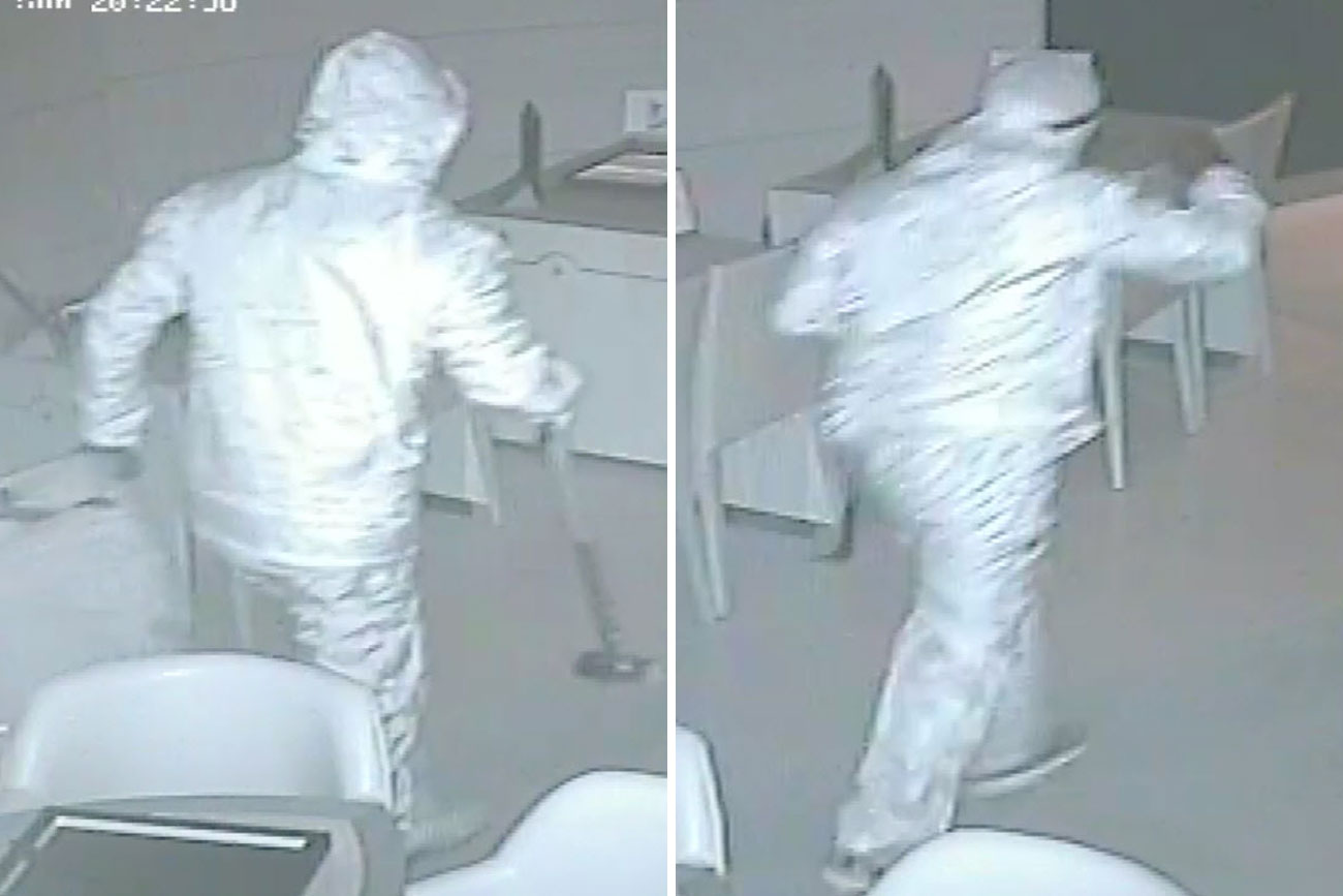 Burglars knock a hole in the wall to break into city centre jewellers