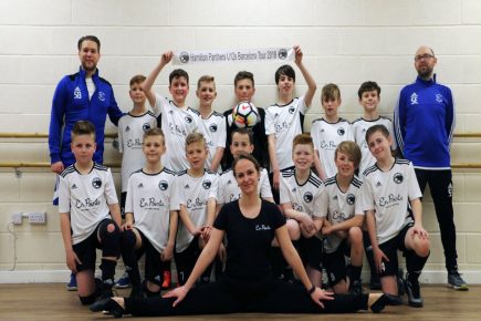 Video: Boys football team put through their paces – at ballet school!
