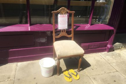 Is this York’s cheekiest ever street ‘performance’? Money for an empty chair…