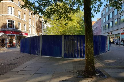 Now you see it – now you don’t… York’s fountain vanishes from view as demolition crew move in