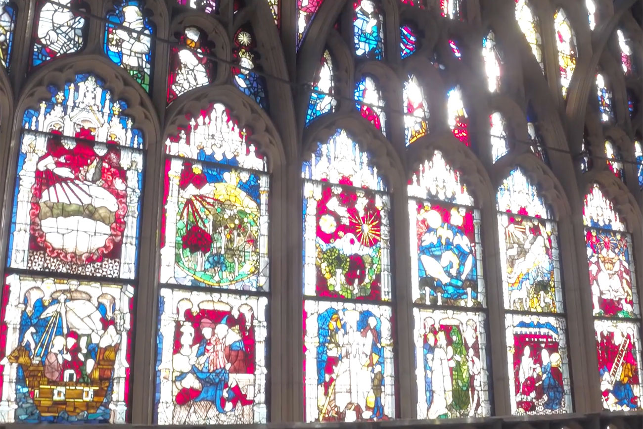 This breathtaking drone video reveals fully restored York Minster East Window in all its glory