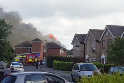 Fire at a flat in Haxby – video