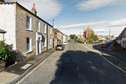 Van drives into a wall in York
