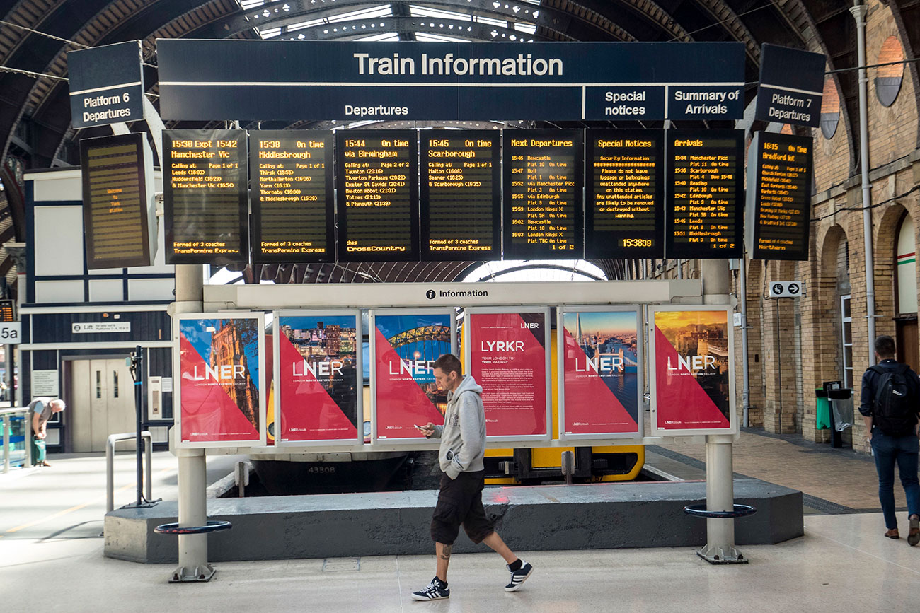 First LNER trains run through York station as line returns to public ownership