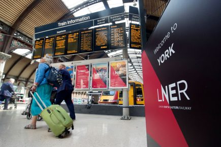 All change: These photos show York station preparing for the big shake-up this weekend