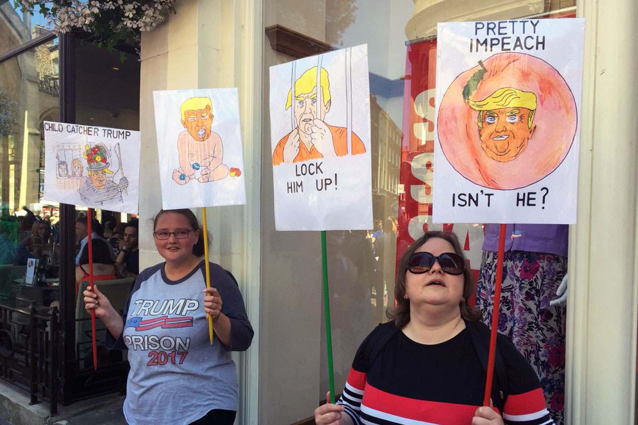 Pix and video: Hundreds of people join anti-Trump demo in York