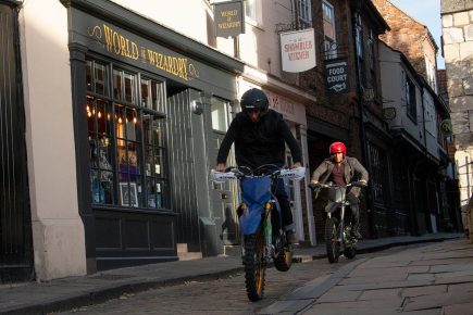 Shooting Shambles! Action movie films high-octane chase on historic street