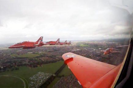 This stunning video shows the Red Arrows flying over York