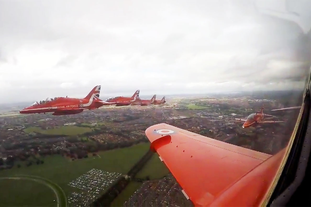 This stunning video shows the Red Arrows flying over York