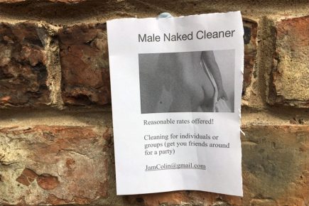 Naked cleaner for hire! York man’s cheeky enterprise is a hit