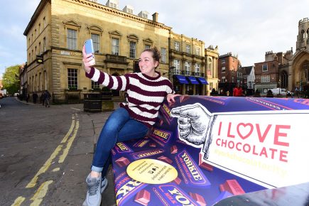 Sit on a Yorkie! City benches transformed into chocolate bars