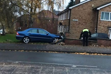 Baby injured as car crashes into a wall in York