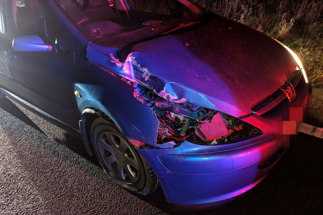 Police use stinger to stop suspected drink driver after A64 crash