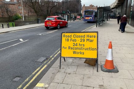 Be aware – Stonebow to close completely, Pavement and Fossgate also affected