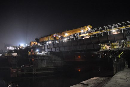 Pictured: First half of York’s new bridge craned into place