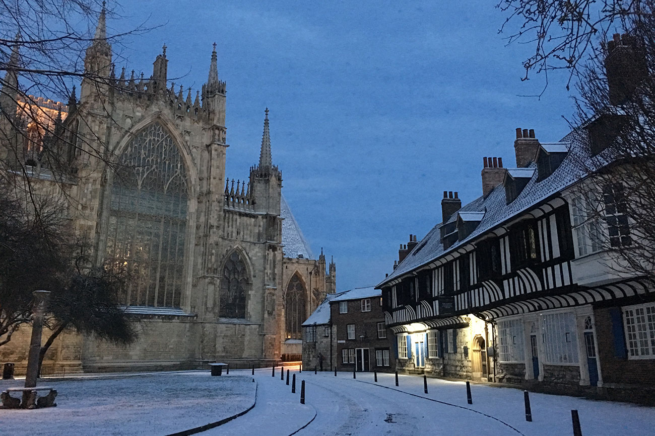 First snow of 2019 arrives in York – pictures